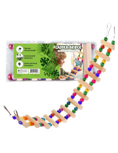 Puente de Escalera para Aves SunGrow 50 x 7.6 cm Madera Cruda