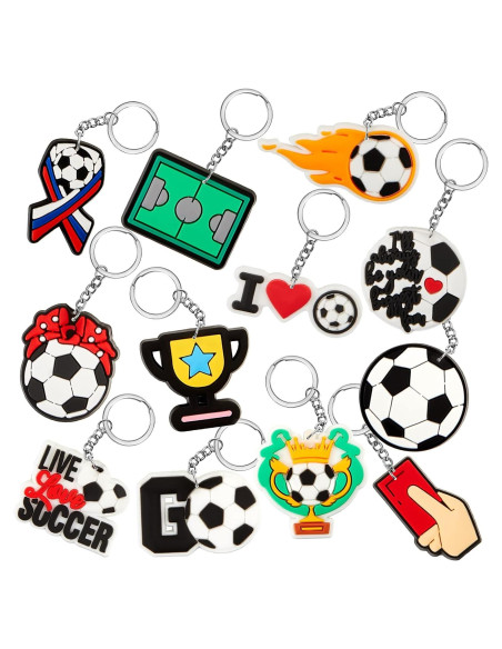 Llavero de Fútbol Batiyeer - 36 Piezas, PVC, Regalos Cumpleaños