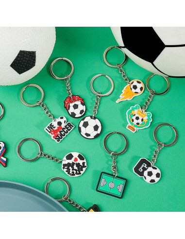 Llavero de Fútbol Batiyeer - 36 Piezas, PVC, Regalos Cumpleaños