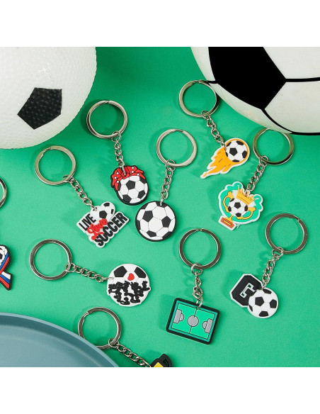 Llavero de Fútbol Batiyeer - 36 Piezas, PVC, Regalos Cumpleaños