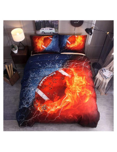 Juego de Funda de Edredón Dthome Fútbol Individual 2 Piezas