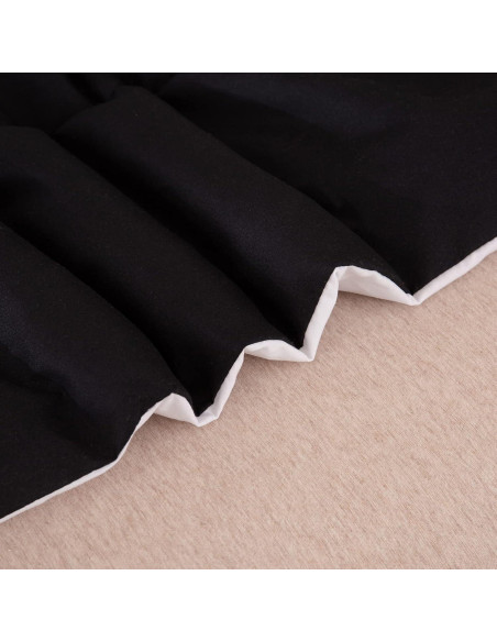 Juego de Edredón Individual MWMWMW Fútbol Negro y Dorado 2 Piezas