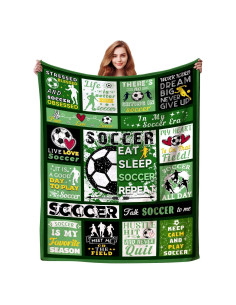 Manta de Franela Nukeep Fútbol 127x102cm para Niños y Adultos