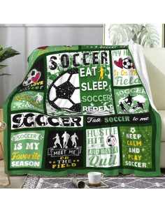 Manta de Franela Nukeep Fútbol 127x102cm para Niños y Adultos 2