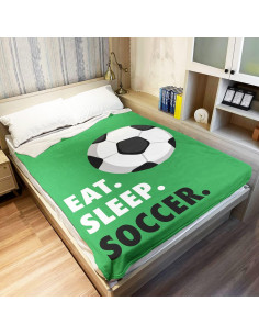 Manta de Forro HommomH 127x102 cm Verde Fútbol Ligera 2