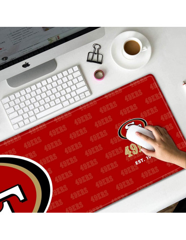 Alfombrilla de Ratón Grande Malogtan 800mm x 300mm Roja y Blanca