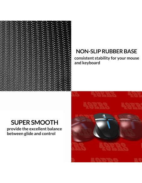 Alfombrilla de Ratón Grande Malogtan 800mm x 300mm Roja y Blanca