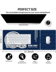 Alfombrilla de Ratón Grande AYYQHC 80x30 cm Bordes Cosidos 2