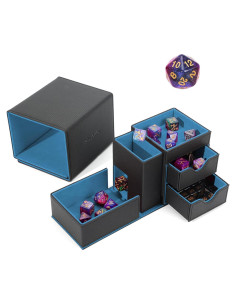 Caja de Almacenamiento de Dados Stepane 3 en 1 - Negro/Azul