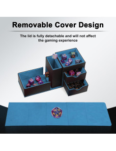 Caja de Almacenamiento de Dados Stepane 3 en 1 - Negro/Azul 2