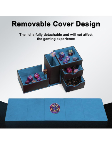 Caja de Almacenamiento de Dados Stepane 3 en 1 - Negro/Azul