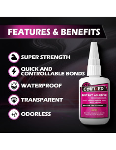 Adhesivo Super Glue CYAFIXED 59 ml Viscosidad Media Gruesa 2