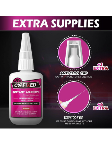 Adhesivo Super Glue CYAFIXED 59 ml Viscosidad Media Gruesa