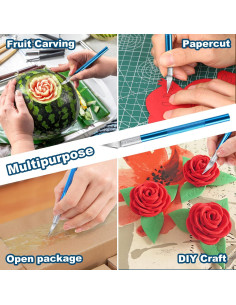 Juego de Cuchillos de Manualidades Yipinve 62PCS - Acero Carbono 2