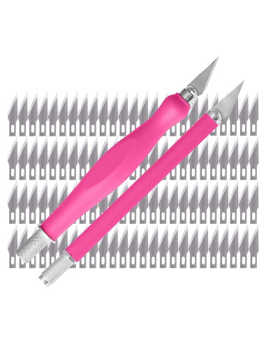 Juego de Cuchillos de Manualidades 2 Piezas W.A. Portman Rosa