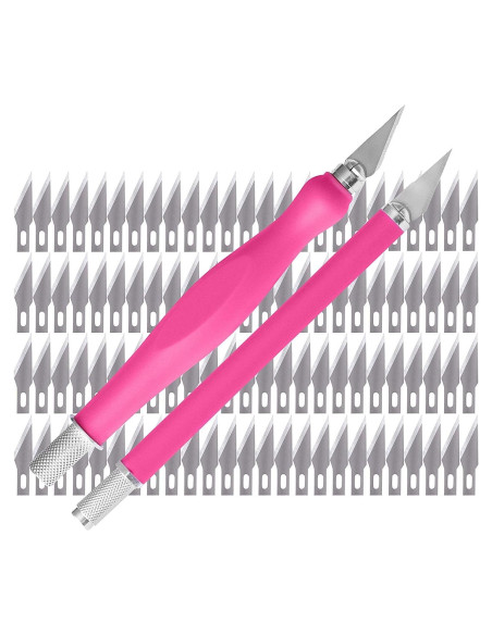 Juego de Cuchillos de Manualidades 2 Piezas W.A. Portman Rosa