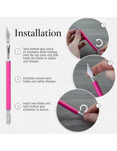 Juego de Cuchillos de Manualidades 2 Piezas W.A. Portman Rosa