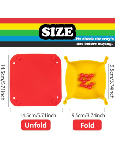 Tazones de Almacenamiento Plegables GAMELAND para Juegos de Mesa 2