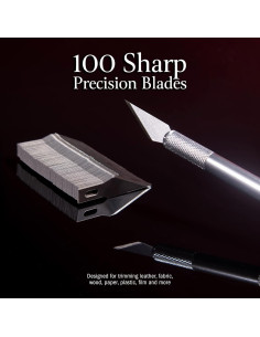 Cuchillas de Cuchillo de Manualidades WA Portman 100 Piezas Acero 2