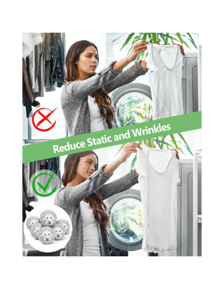 Bolas de Secadora de Lana Kevenal 6-Pack X-Large Ecológicas