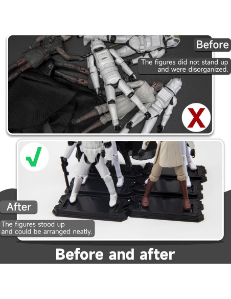 30 Piezas Soportes de Exhibición para Figuras de 9.5 cm - Negro