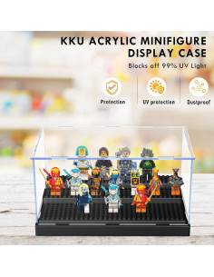 Caja de Exhibición KKU para Minifiguras Acrílico Negro 1 Paquete 2