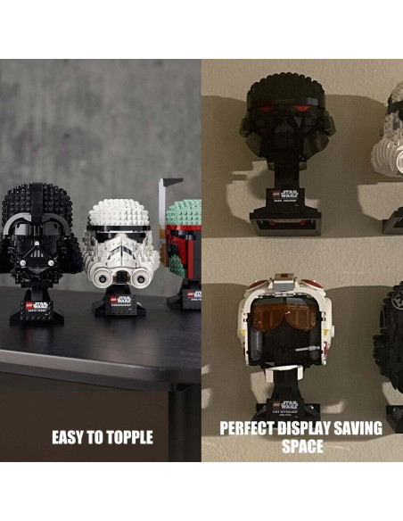 Soporte de Exhibición de Montaje en Pared SZHY-LINK para Casco Lego Star Wars - 2 Piezas