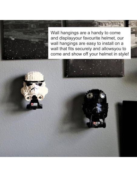 Soporte de Exhibición de Montaje en Pared SZHY-LINK para Casco Lego Star Wars - 2 Piezas
