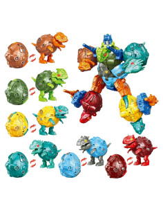 Juego de Juguetes Transformables 6 en 1 KaxiNeu Dinosaurios