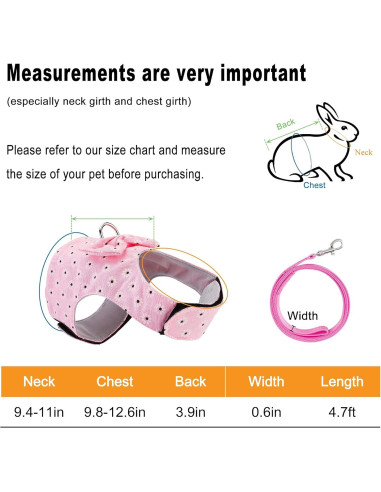 Arnés Ajustable para Conejo Timwaygo 22-30 cm 1.2 m Nylon
