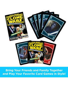 Baraja de Cartas Star Wars Las Guerras Clon AQUARIUS 54 Piezas 2