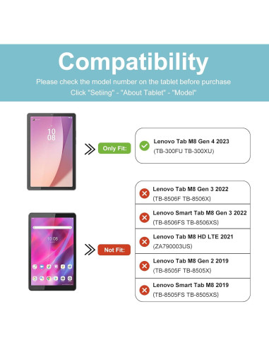 Funda ProCase para Lenovo Tab M8 8" 2023 - Negro