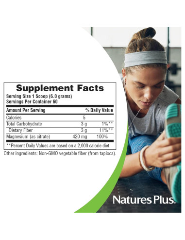 Polvo de Magnesio KalmAssure NaturesPlus 0.36 kg Sin Sabor