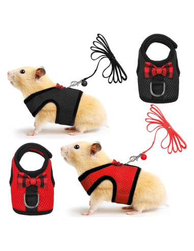 Arnés para Cobayas y Conejos SATINIOR con Correa y Campana