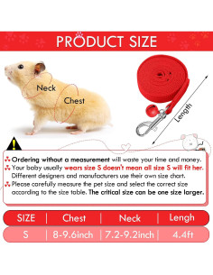 Arnés para Cobayas y Conejos SATINIOR con Correa y Campana 2