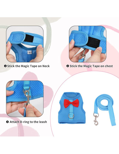 Conjunto Arnés y Correa AIITLE para Conejos y Mascotas Pequeñas