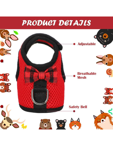 Arnés para Cobayas y Conejos SATINIOR con Correa y Campana