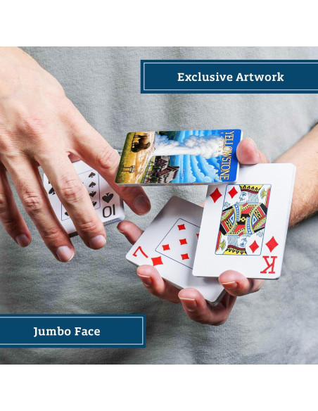 Baraja de Cartas Premium Boardwalk Puzzles Yellowstone 99g