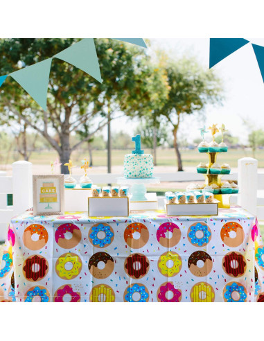 Mantel de Fiesta Donut BeYumi 4 Pack 180x108 cm Desechable