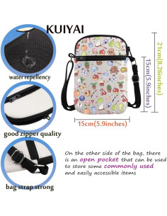 Bolso Bandolera Unisex ACNH Crannycrossfull 21x15cm 2