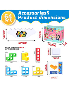 Juego de Apilamiento 64PCS BBnote - Juguete de Equilibrio 2