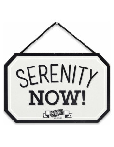 Cartel Colgante Decorativo Seinfeld Serenidad Ahora - Madera