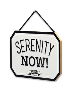 Cartel Colgante Decorativo Seinfeld Serenidad Ahora - Madera 2