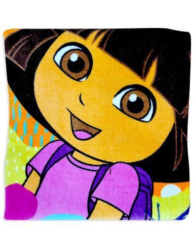 Toalla de Baño con Capucha Dora la Exploradora 100% Algodón Naranja 56x66cm