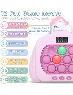 Juego Rápido de Empujar Pop Antiestrés HLXY con LED 12 Modos 2