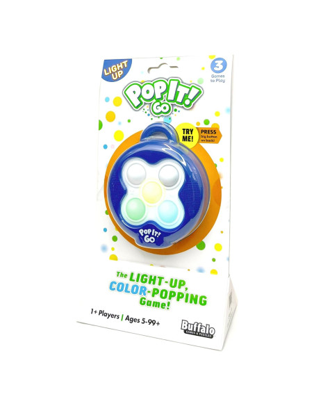 Pop It Go Buffalo Games - Juego Sensorial Portátil con Luces Pop It Go Buffalo Games - Juego Sensorial Portátil con Luces