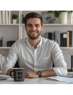 Taza IllumiMug 320 ml Cerámica Cambia Color Calor Letra E 2