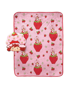 Conjunto Nogginz Fresa Cortada - Manta 102x127 cm y Almohada