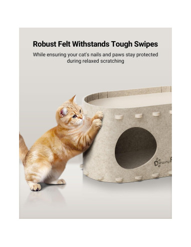 Casa para Gatos PeekaPurr DownyPaws 2 Pisos 57.9x32.8x30 cm