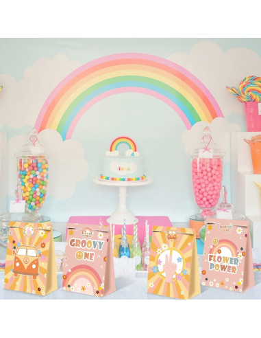 24 Bolsas de Favor de Fiesta Groovy BQC 21x15x8 cm
